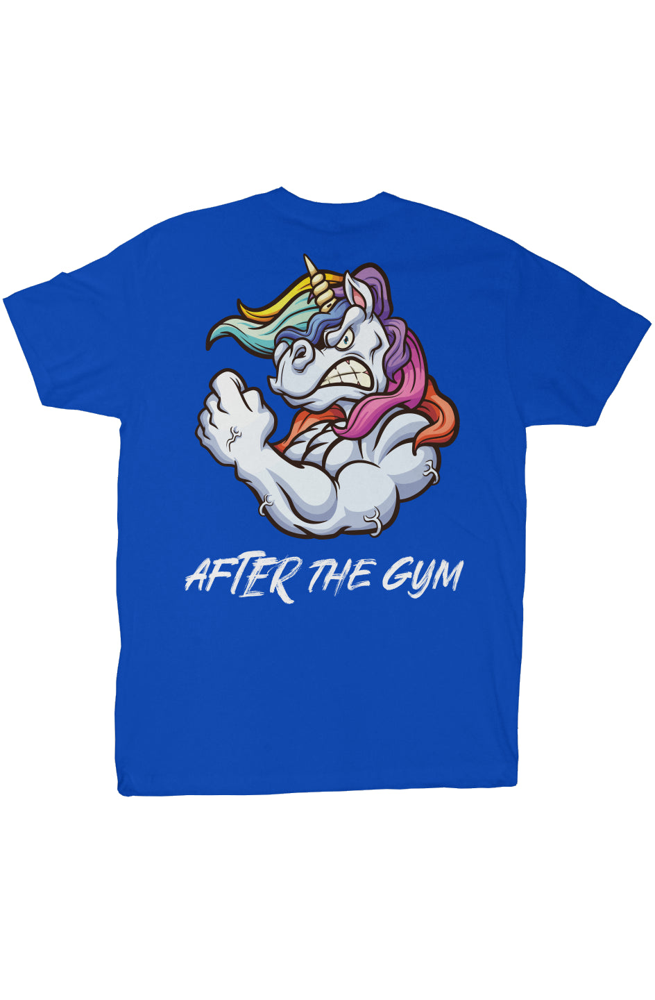 Before/After Gym Unicorn - Royal Blue -T-Shirt