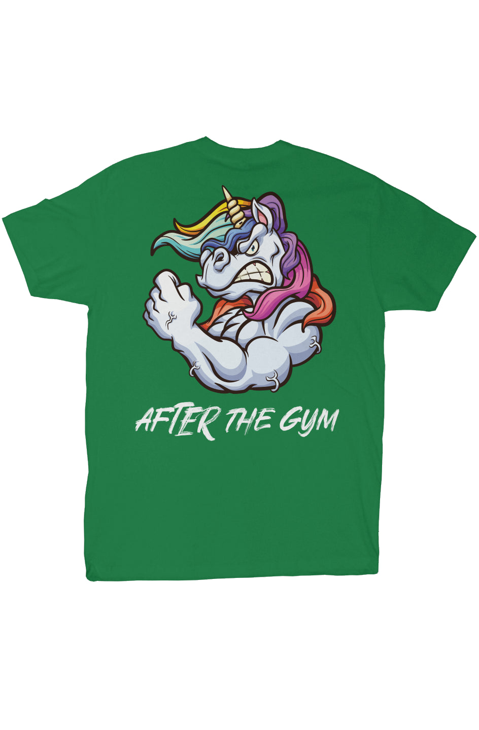 Before/After Gym Unicorn - Green - T-Shirt